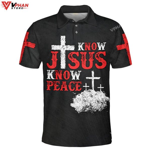 Know Jesus Know Peace Easter Gifts Christian Polo Shirt & Shorts