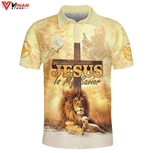 Lamb And Lion Jesus Is My Savior Religious Christian Polo Shirt & Shorts