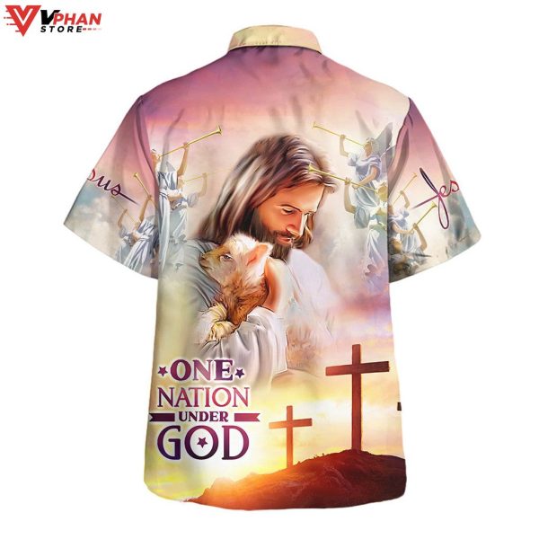 Lamb Of God Jesus Christ One Nation Under God Hawaiian Shirt