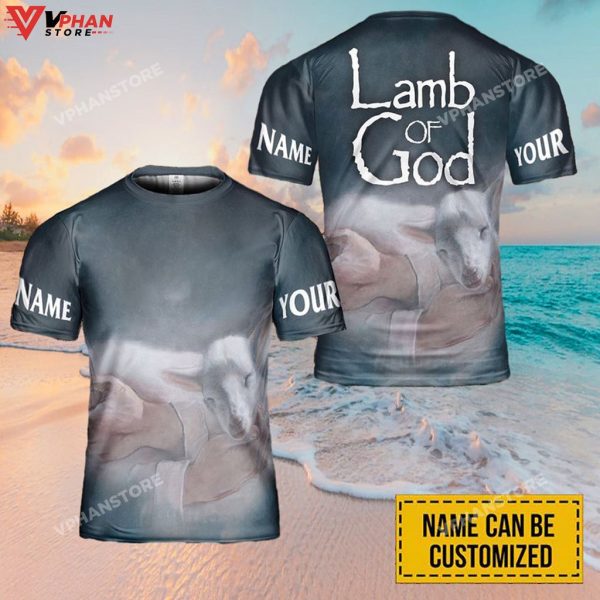 Lamb Of God Jesus Custom Name Religious Easter Gifts Christian Hoodie