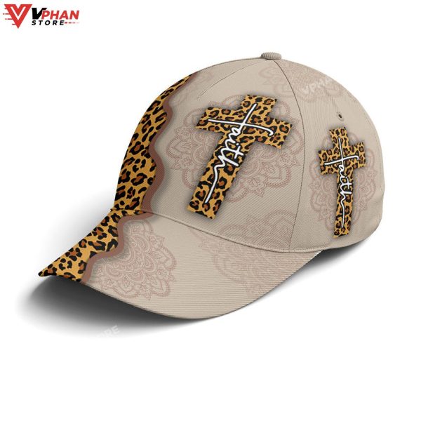 Leopard Crossover Faith Mandala Style Christian Baseball Classic Hat