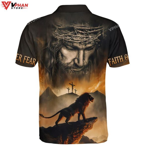 Lion And Jesus Christ Religious Easter Gifts Christian Polo Shirt & Shorts