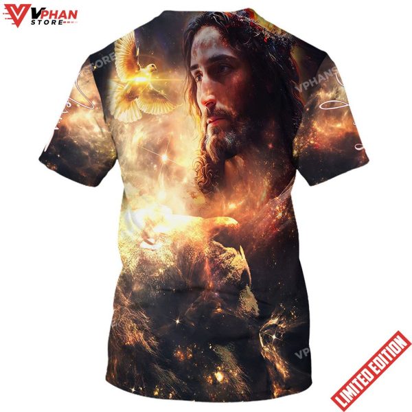 Lion And Jesus Picture 3d All Over Print Shirt