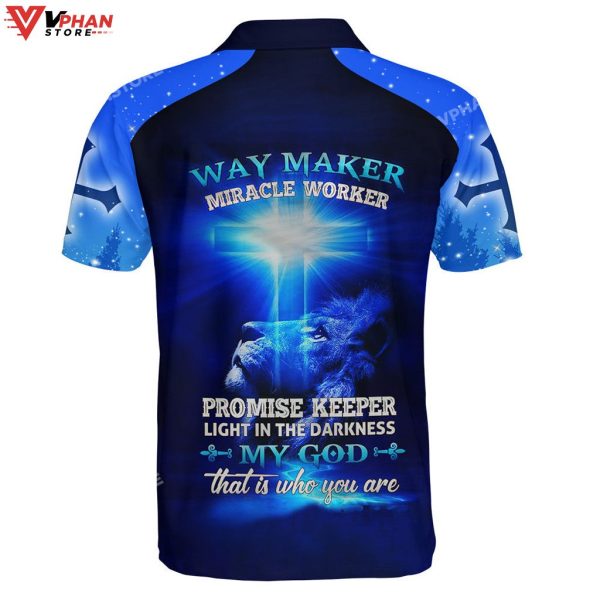 Lion And Jesus Way Maker Miracle Worker Christian Polo Shirt & Shorts