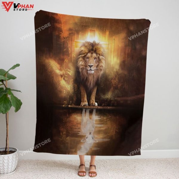 Lion And Lamb Jesus Religious Gift Ideas Bible Verse Blanket