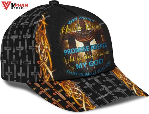 Lion Cross Way Maker Miracle Worker Promise Keeper Baseball Cap