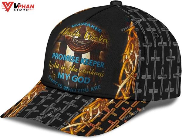 Lion Cross Way Maker Miracle Worker Promise Keeper Baseball Cap