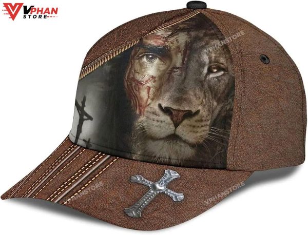 Lion Crucifixion Of Jesus All Over Print Christian Baseball Classic Hat