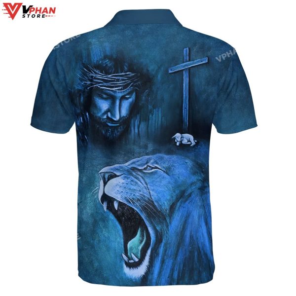 Lion Jesus And Lamb Religious Easter Gifts Christian Polo Shirt & Shorts