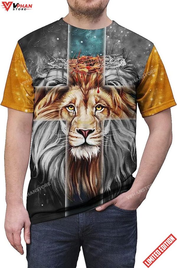 Lion Jesus Is My God My King All Over Printed 3D T Shirt