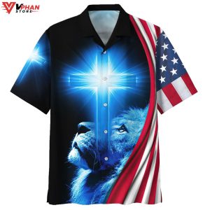 Lion Jesus Is My God My King Tropical Outfit Hawaiian Summer Shirt 1