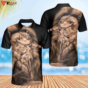 Lion Jesus King Of Kings Religious Easter Gifts Christian Polo Shirt Shorts 1