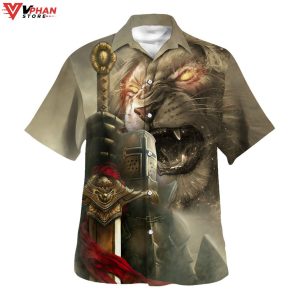 Lion Knight Of The Temple Christian Gift Ideas Hawaiian Summer Shirt 1