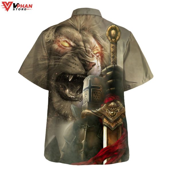 Lion Knight Of The Temple Christian Gift Ideas Hawaiian Summer Shirt