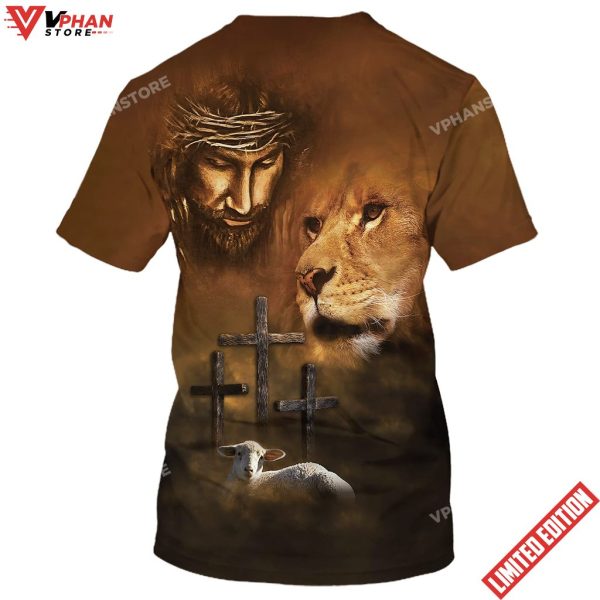 Lion Lamb Jesus 3D All Over Printed Shirt for Men and Women