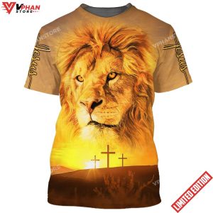 Lion Of Judah He Is Risen Jesus 3D All Over Printed Shirt for Men and Women 1