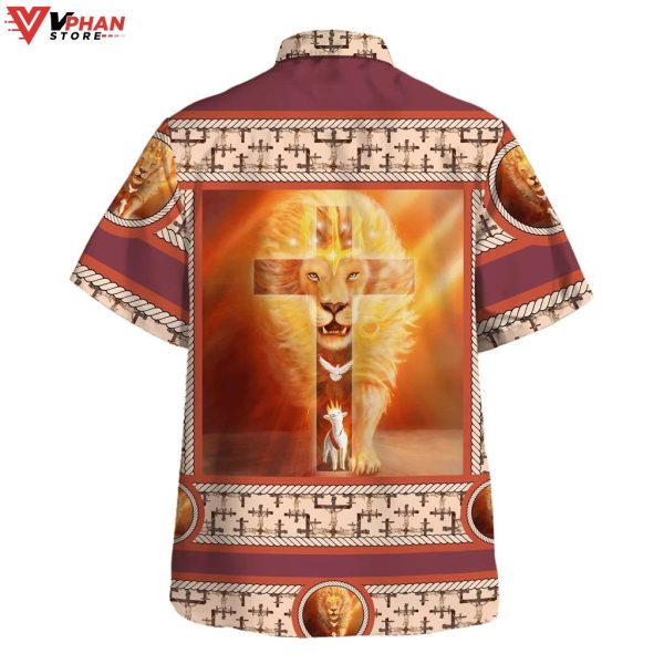 Lion Of Judah Lamb Of God Dove Christian Gift Hawaiian Summer Shirt