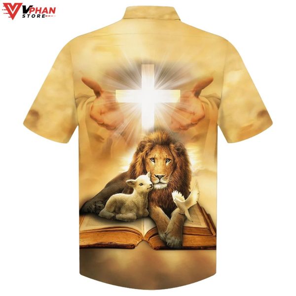 Lion Of Judah Lamb Of God Jesus Christ Tropical Hawaiian Summer Shirt