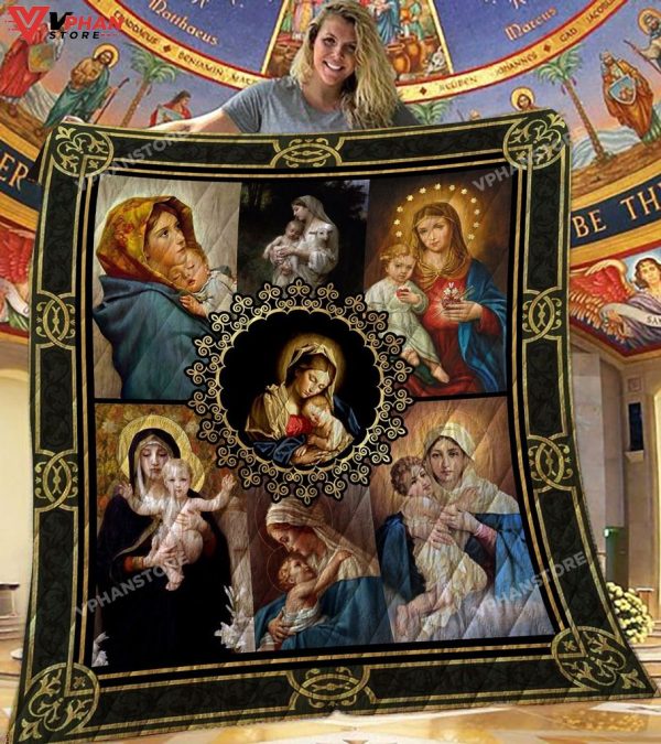 Love Of Mary Virgin Mary Christian Gift Ideas Mary Blanket