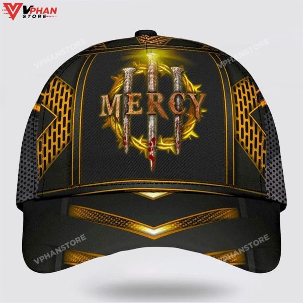 Mercy Nails Crown Of Thorns Jesus All Over Print Christian Classic Hat