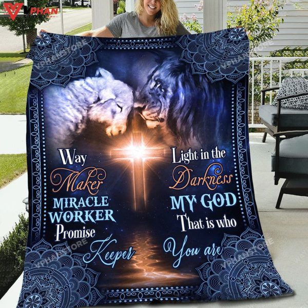 My God Is The Light In The Darkness Christian Gift Ideas Jesus Blanket