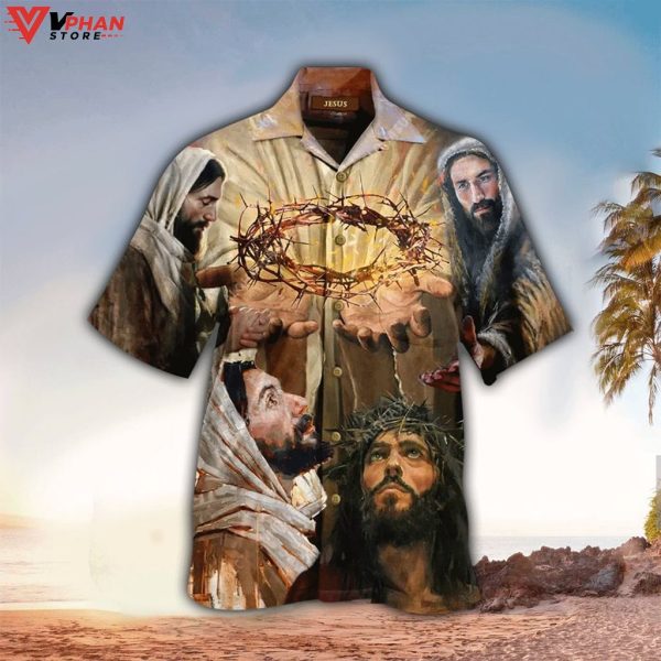 My King Wore This Crown Jesus Tropical Outfit Hawaiian Summer Shirt