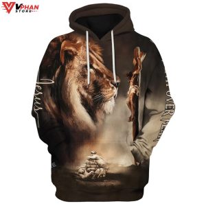 Nail The Hand Of Jesus And Lion Christian Hoodie 1