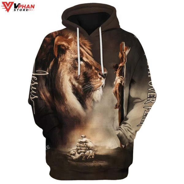 Nail The Hand Of Jesus And Lion Christian Hoodie