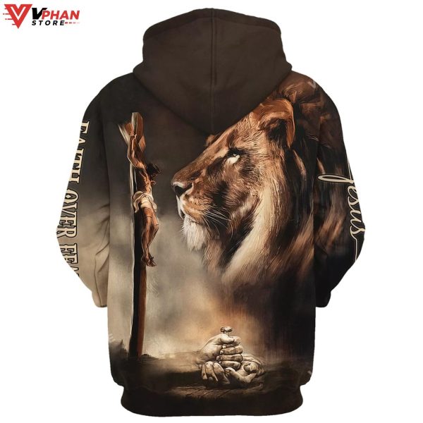 Nail The Hand Of Jesus And Lion Christian Hoodie