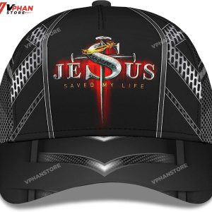 Nails Cross With Crown Of Thorn Jesus Saved My Life Baseball Cap 1
