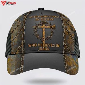 Never Underestimate Who Believes In Jesus Classic Hat All Over Print 1