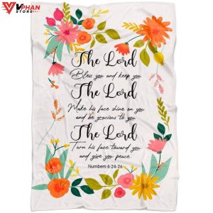 Numbers 624 26 The Lord Bless You Religious Gift Ideas Bible Verse Blanket 1