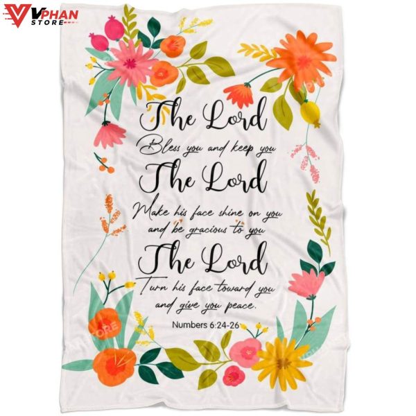 Numbers The Lord Bless You Religious Gift Ideas Bible Verse Blanket