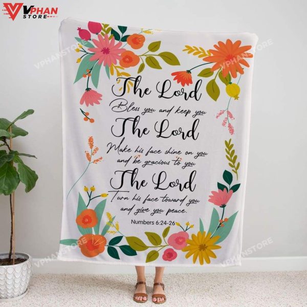 Numbers The Lord Bless You Religious Gift Ideas Bible Verse Blanket
