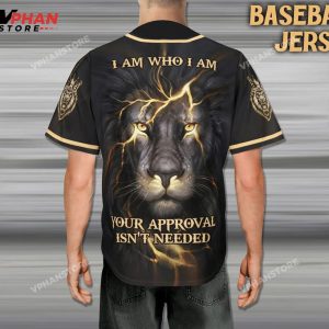 October King I Am Who I Am Religious Easter Gifts Christian Baseball Jersey 3