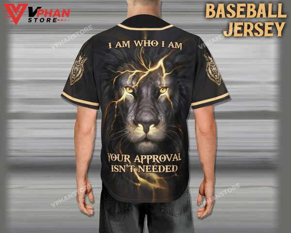 October King I Am Who I Am Religious Easter Gifts Christian Baseball Jersey