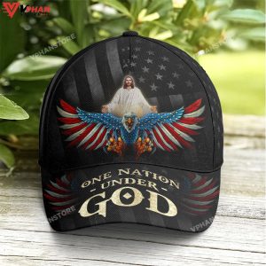 One Nation Under God America Eagle Baseball Cap 1