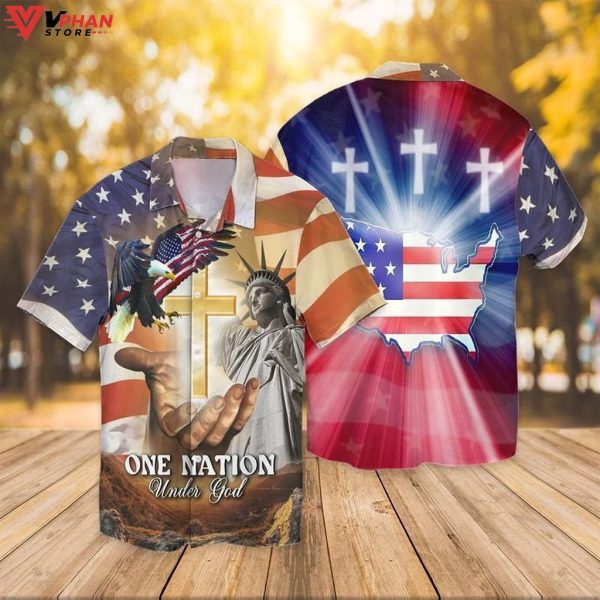 One Nation Under God Tropical Outfit Hawaiian Shirt