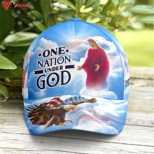 One Nation Under God Baseball Cap For Jesus Lovers Blue 1