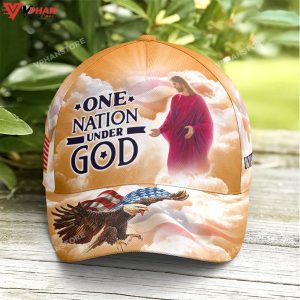 One Nation Under God Baseball Cap For Jesus Lovers Yellow 1