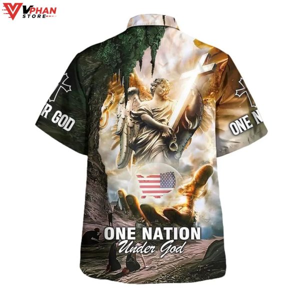 One Nation Under God Christian Gift Hawaiian Summer Shirt