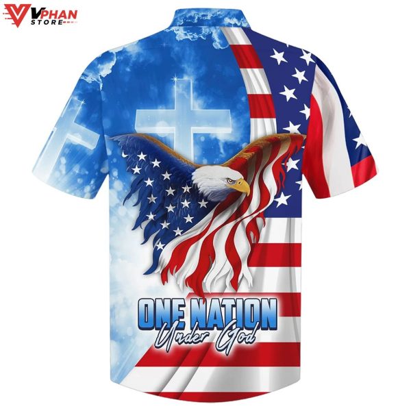 One Nation Under God Eagle American Christian Gift Ideas Hawaiian Shirt