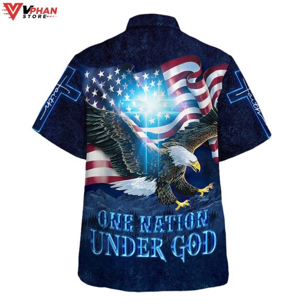 One Nation Under God Eagle Christian Gift Ideas Hawaiian Summer Shirt