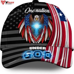 One Nation Under God Eagle Cross Patriots Baseball Cap 1