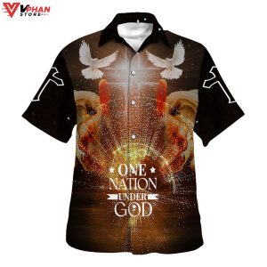 One Nation Under God Hand Of God Tropical Outfit Hawaiian Shirt 1