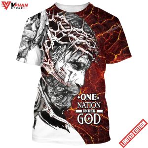 One Nation Under God Jesus 3d Shirt 1