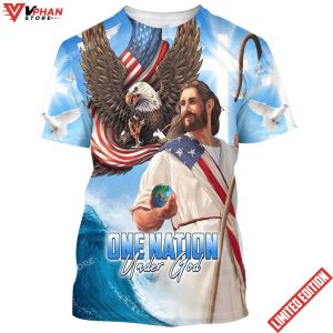 One Nation Under God Jesus American Shirt 1