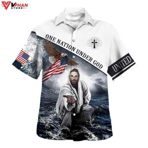 One Nation Under God Jesus Christ Religious Hawaiian Shirt 1