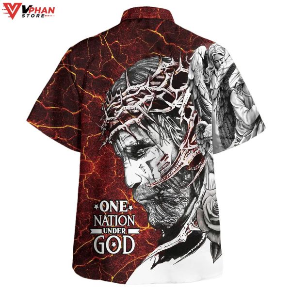 One Nation Under God Jesus Christ Religious Hawaiian Shirt