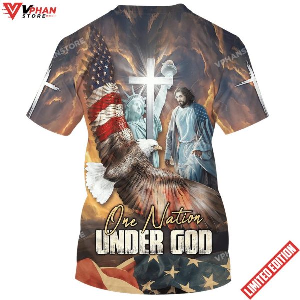 One Nation Under God Jesus Christian 3d Shirt